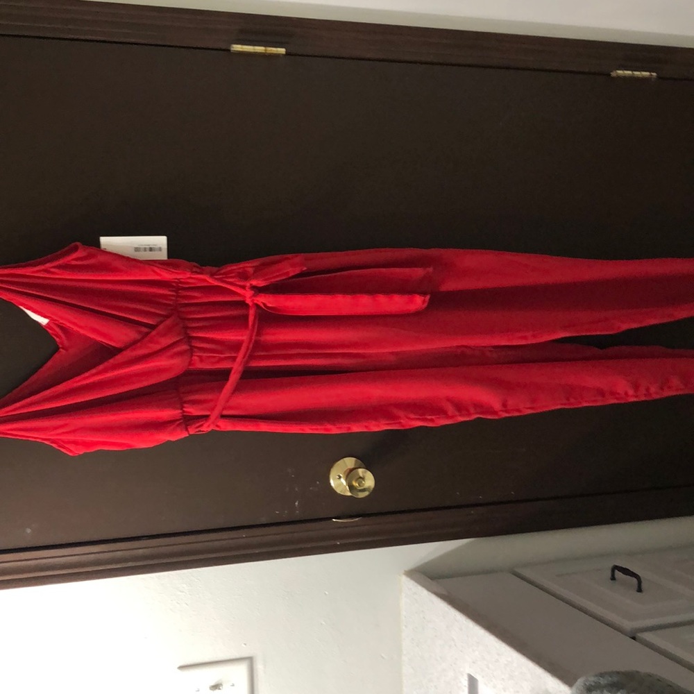 Red dress boutique jumpsuit